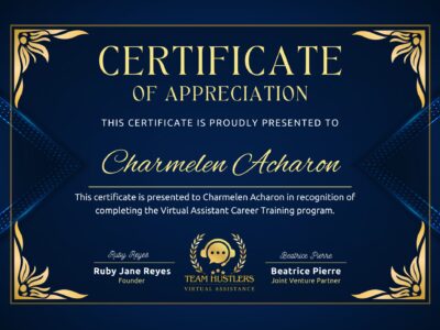 Protected: Certificate of Completion (Charmelen Acharon)
